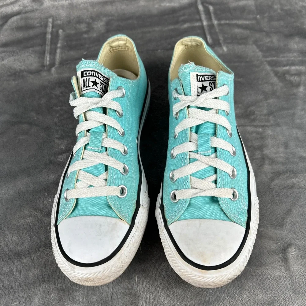 Converse Chuck Taylor All Star Low Top Turquoise Aqua Blue Sneakers W 7 M 5 - Picture 6 of 11